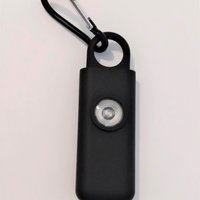 Cheetah Cross Keychain Safety Set -130 decibel personal alarm w/strobe light, self defense cat and handmade cheetah/leopard cross or purse charm