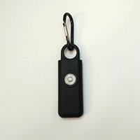 Glitter Letter & Alarm Safety Keychain Set -130 decibel alarm w/350 lumen strobe light and glitter initial/letter or purse charm
