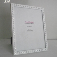 Bling Picture Frame - Black or White w/ Clear Rhinestones for 8 x 10 photos and Info