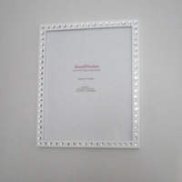 Bling Picture Frame - Black or White w/ Clear Rhinestones for 8 x 10 photos and Info