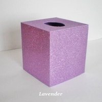 Glitter Tissue Box Cover-Pink/Raspberry Fine Glitter or Choose From Variety of Glitter Colors-Custom Square Boutique Tissue Cover