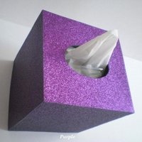 Glitter Tissue Box Cover-Pink/Raspberry Fine Glitter or Choose From Variety of Glitter Colors-Custom Square Boutique Tissue Cover