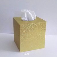 Glitter Tissue Box Cover-Pink/Raspberry Fine Glitter or Choose From Variety of Glitter Colors-Custom Square Boutique Tissue Cover