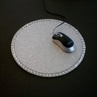 Glitter & Bling Mousepad - Sparkling Fine Glitter w/Clear Rhinestones