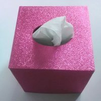 Glitter Tissue Box Cover-Pink/Raspberry Fine Glitter or Choose From Variety of Glitter Colors-Custom Square Boutique Tissue Cover