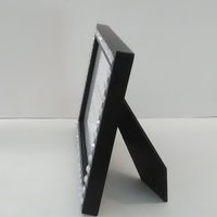 Bling Picture Frame - Black or White w/ Clear Rhinestones - for 4 x 6 or 5 x 7 photos or info