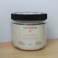 Natural Lavender Bath Salts w/ Keepsake Seashell