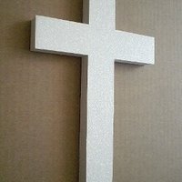 Glitter Wall Cross - Sparkling Fine Glitter Cross in Blush/Rose or a Variety of Colors -  9.5" or 12"
