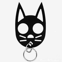 Cat Self Defense Keychain -  black, clear, pink, purple, red, or glow in the dark