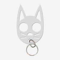 Cat Self Defense Keychain -  black, clear, pink, purple, red, or glow in the dark