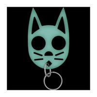 Cat Self Defense Keychain -  black, clear, pink, purple, red, or glow in the dark