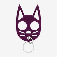 Cat Self Defense Keychain -  black, clear, pink, purple, red, or glow in the dark