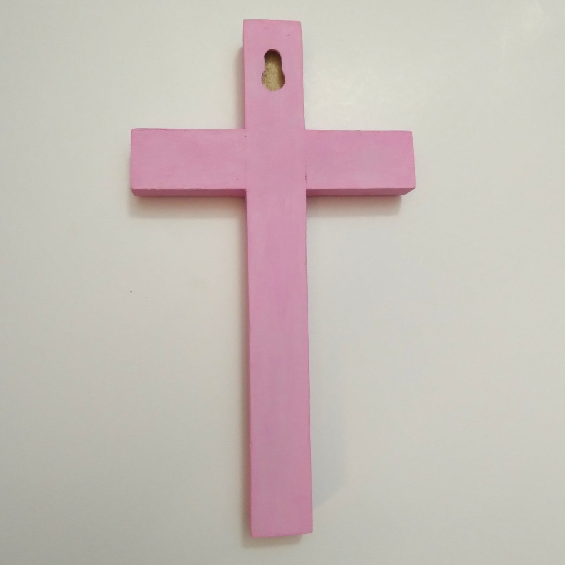 Bling Rhinestone Wall Cross - Handpainted cross with clear round and tear drop shaped rhinestones- 8" x 4.5"
