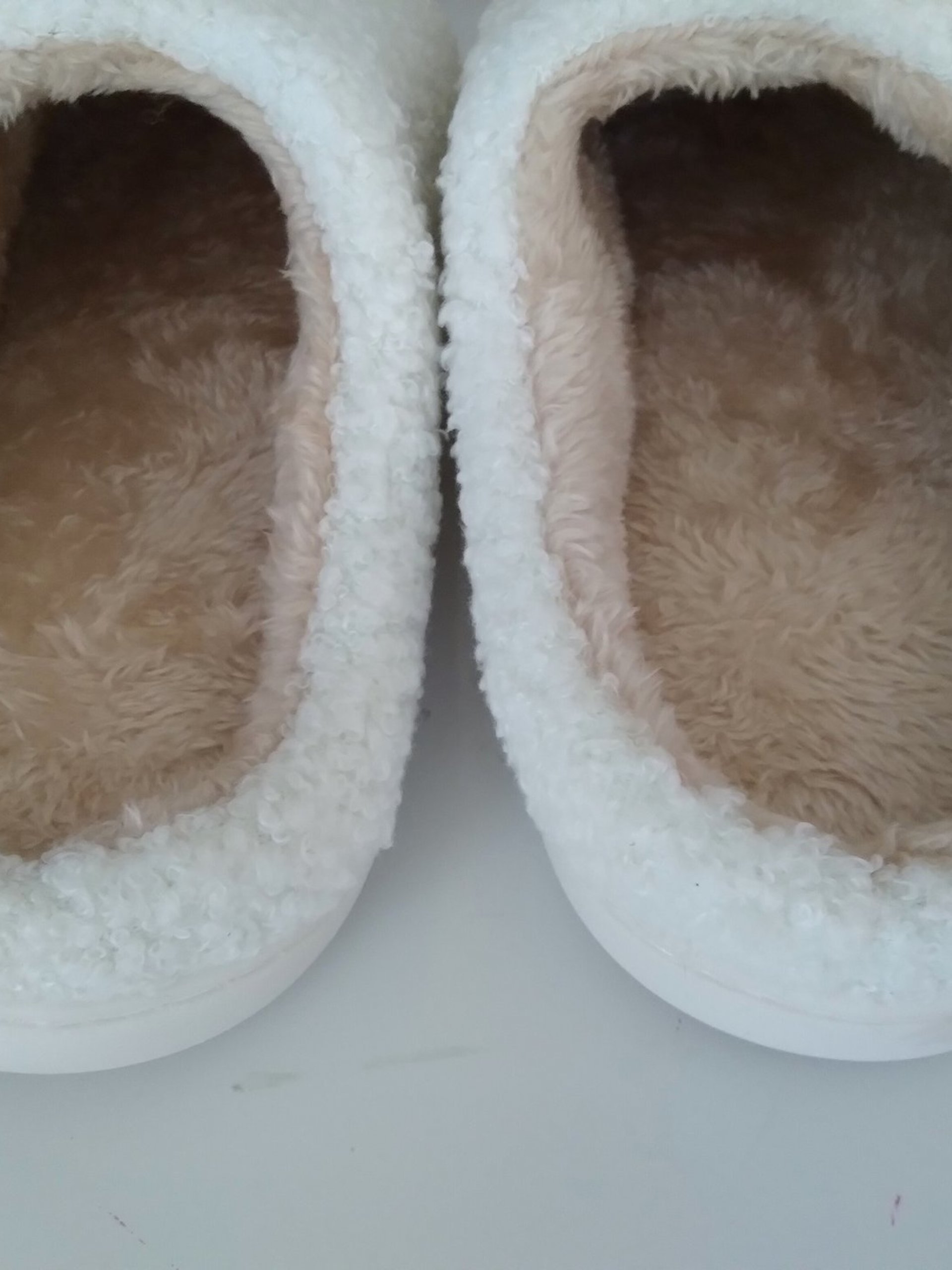 Cross Slippers - Ivory & tan with chenille gold lined cross 