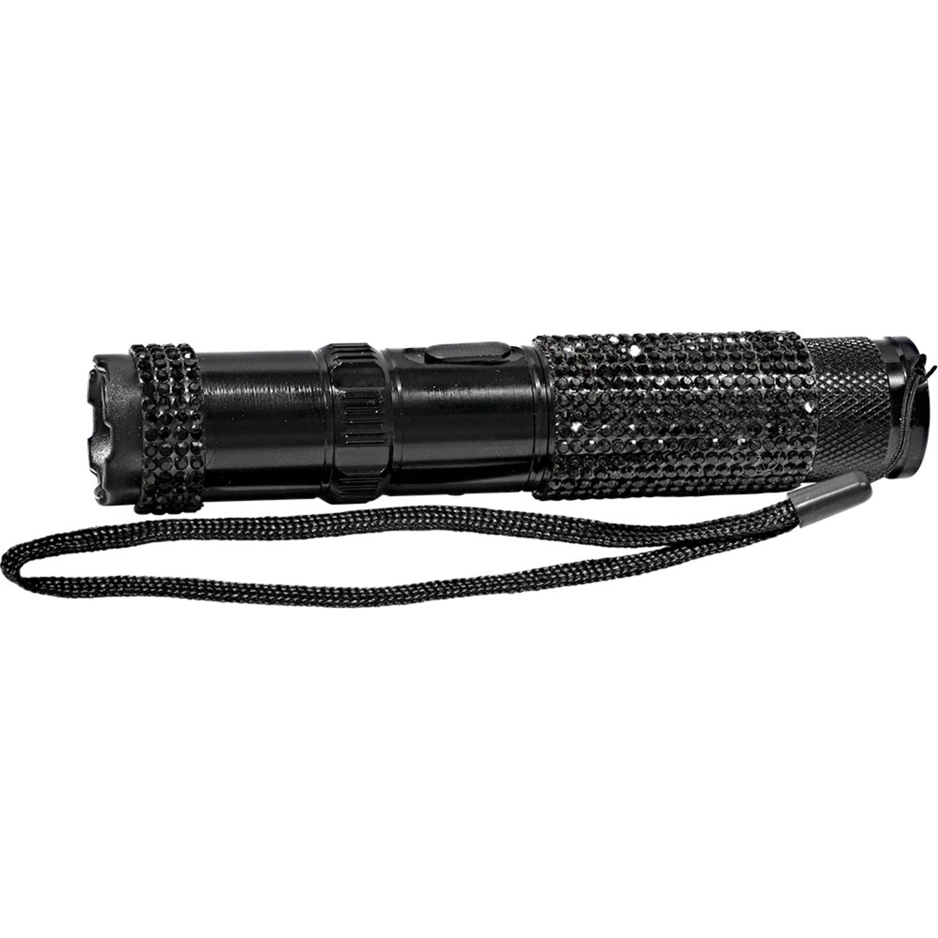 Bling Stun Flashlight with silver or black rhinestones