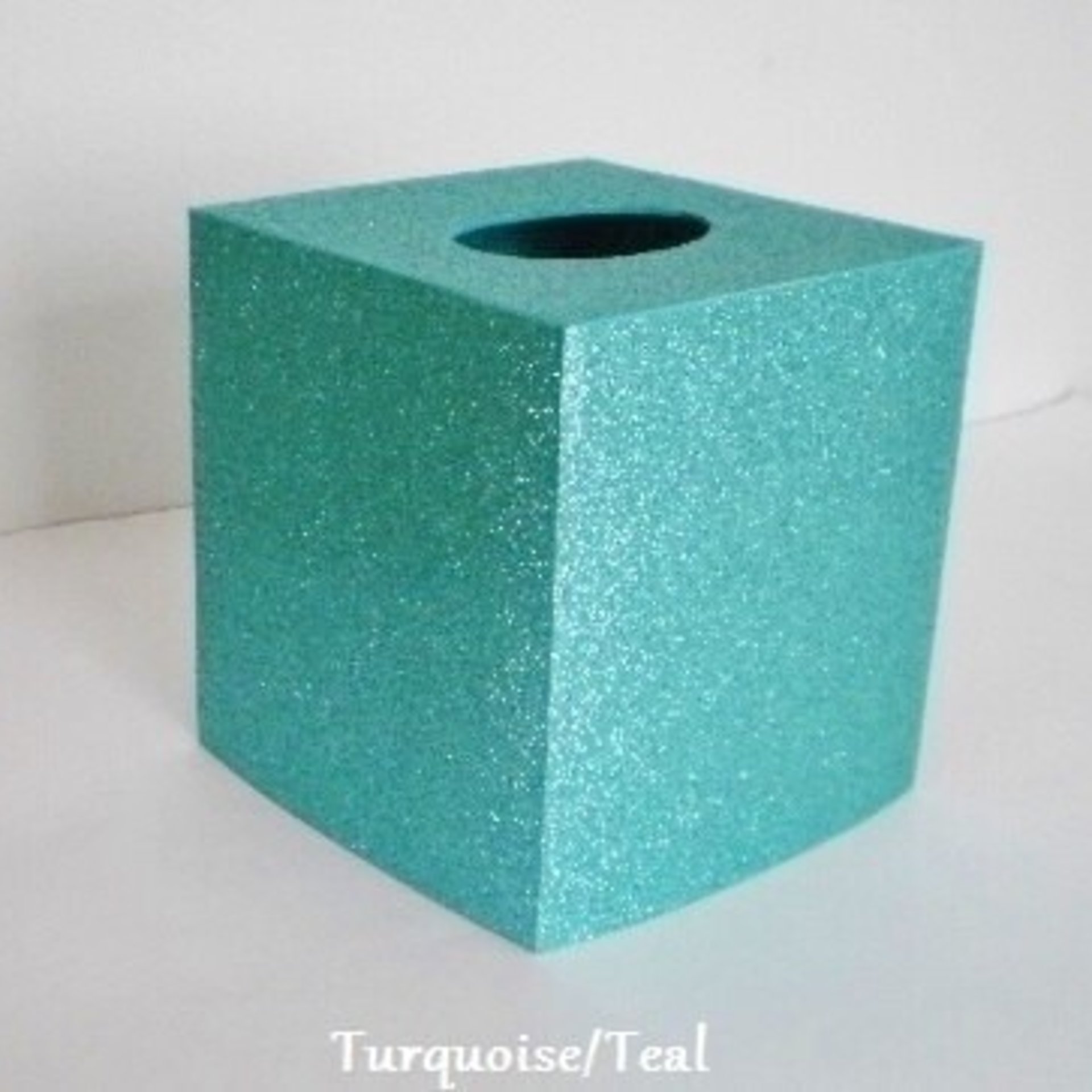 Glitter Tissue Box Cover-Pink/Raspberry Fine Glitter or Choose From Variety of Glitter Colors-Custom Square Boutique Tissue Cover
