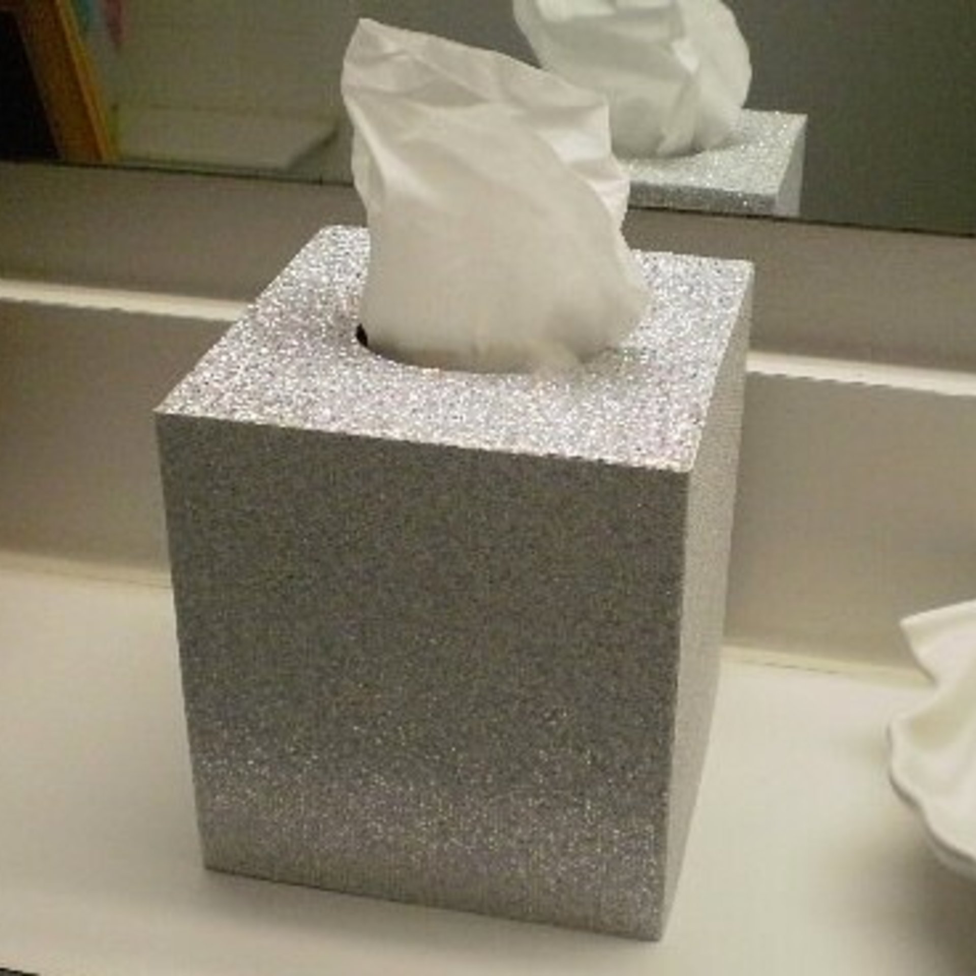 Glitter tissue box deals
