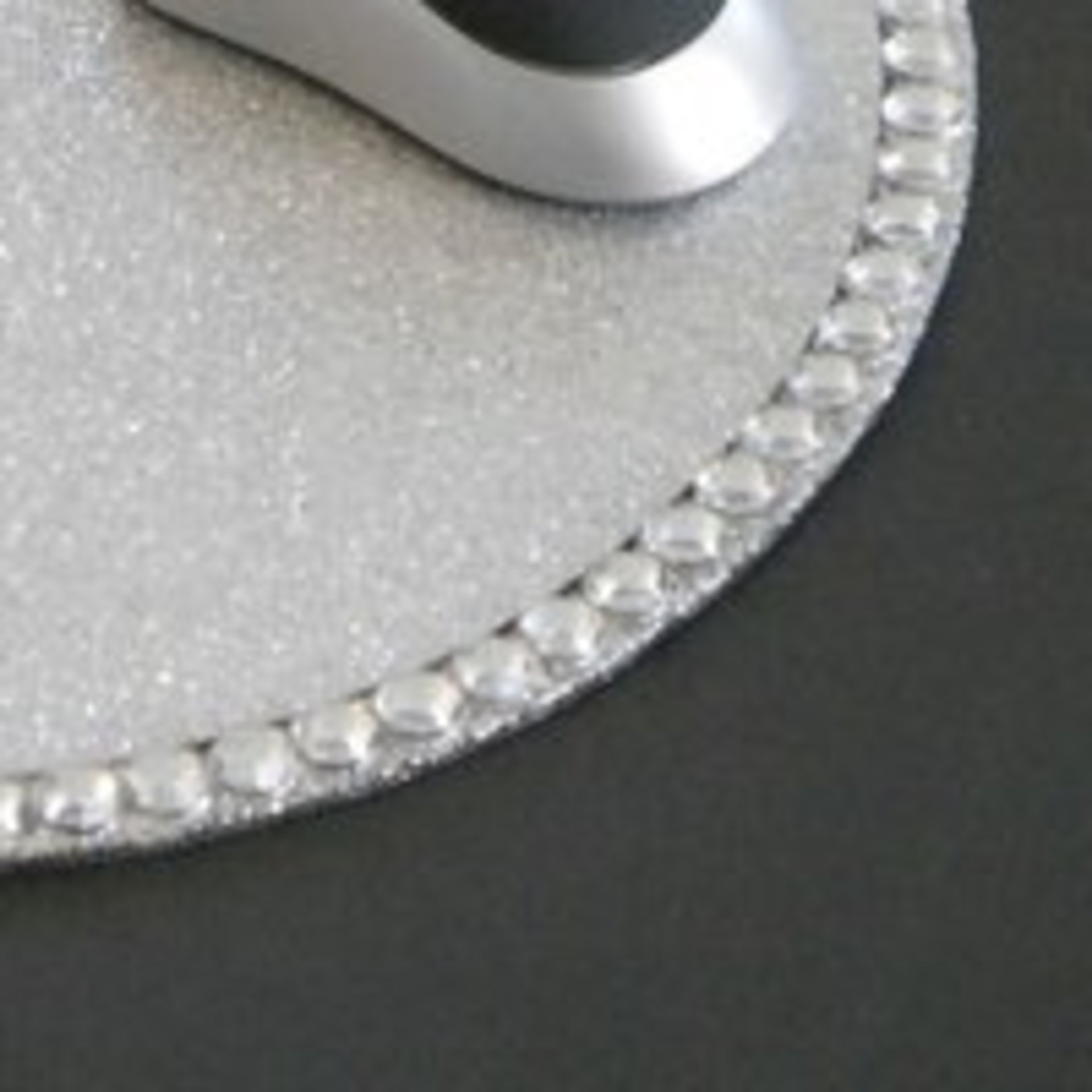 Glitter & Bling Mousepad Coaster Set - Sparkling Fine Glitter w/Clear Rhinestones