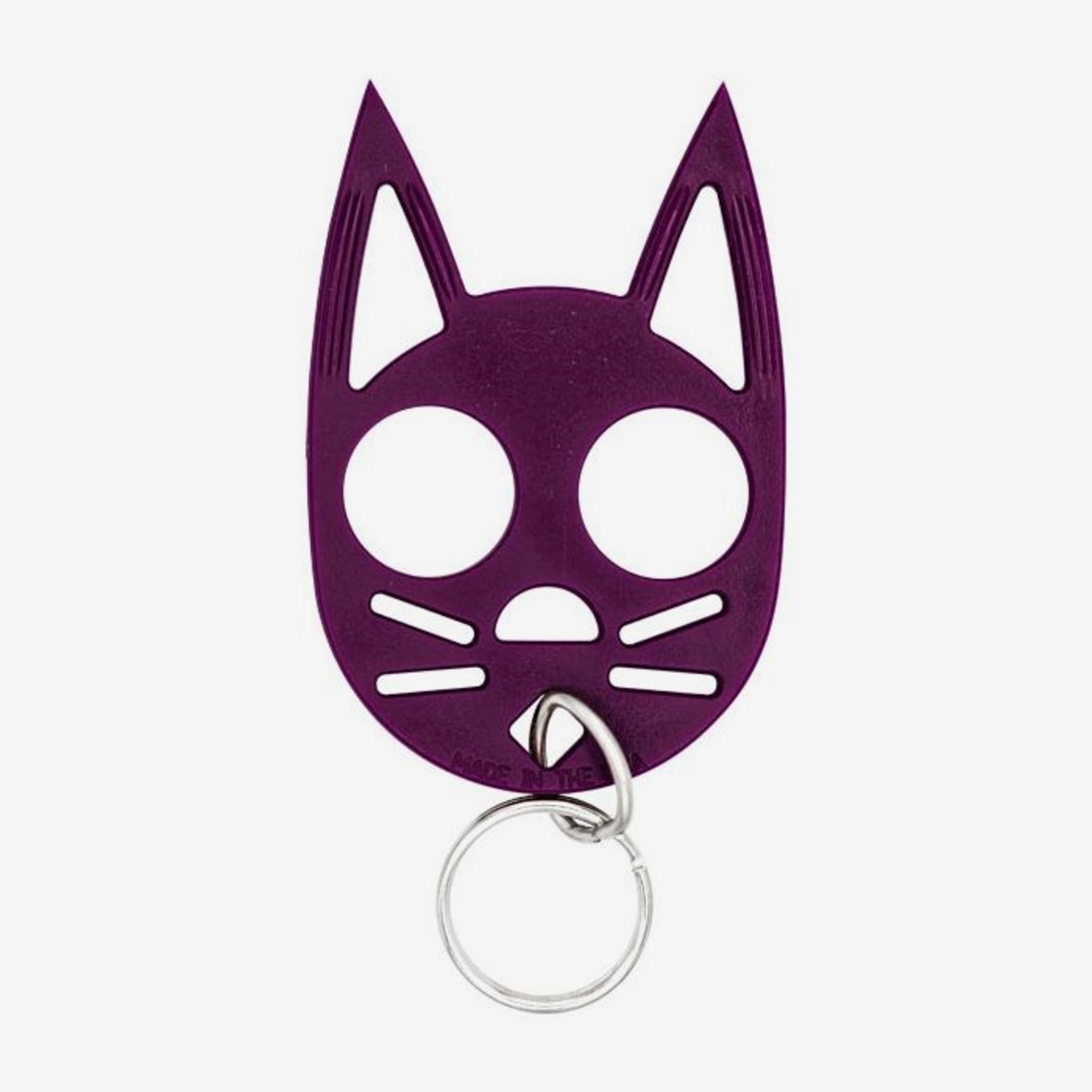 Cat Self Defense Keychain -  black, clear, pink, purple, red, or glow in the dark